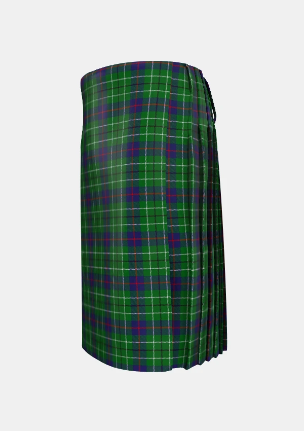 Traditional_Duncan_tartan_1112_kilt_left_image_with_pleated_design_and_adjustable_buckles_for_men