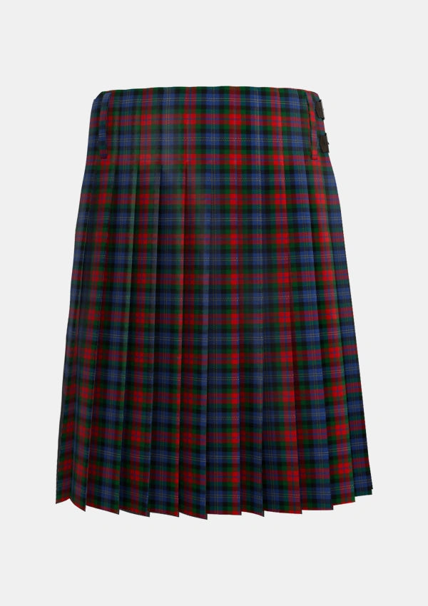 Traditional_Dundas_2_Tartan_501_kilt_back_image_with_pleated_design_and_adjustable_buckles_for_men