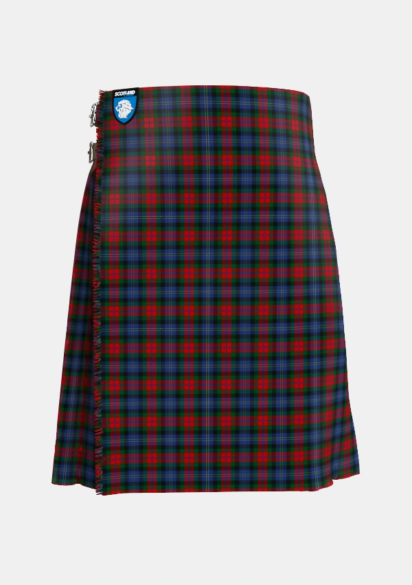 Traditional_Dundas_2_Tartan_501_kilt_front_image_with_pleated_design_and_adjustable_buckles_for_men