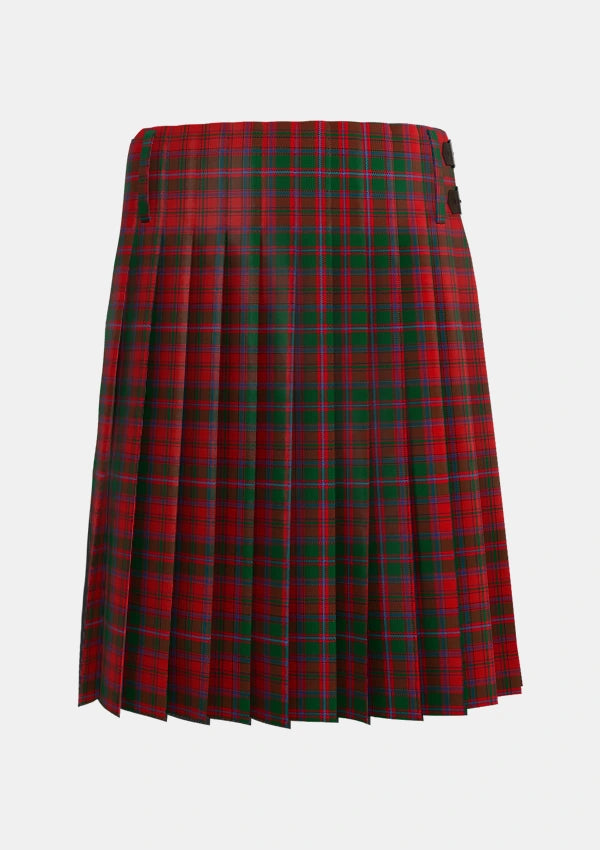Traditional_Dundas_Red_Tartan_237_kilt_back_image_with_pleated_design_and_adjustable_buckles_for_men