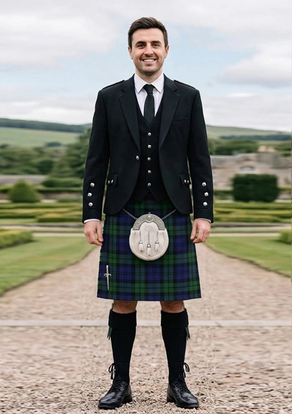 Traditional_Dundas_tartan_1041_Kilt_and_Argyle_Jacket_Kilt_Outfit_front_image