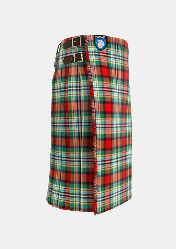 Traditional_Dundee_tartan_844_kilt_right_image_with_pleated_design_and_adjustable_buckles_for_men