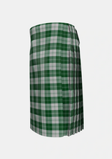 Traditional_Erskine_Green_Tartan_941_kilt_left_image_with_pleated_design_and_adjustable_buckles_for_men