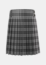 Traditional_Erskine_Grey_Tartan_kilt_back_image_with_pleated_design_and_adjustable_buckles_for_men