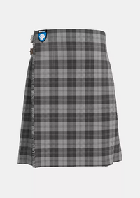 Traditional_Erskine_Grey_Tartan_kilt_front_image_with_pleated_design_and_adjustable_buckles_for_men