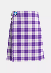 Traditional_Erskine_Purple__Tartan_kilt_front_image_with_pleated_design_and_adjustable_buckles_for_men