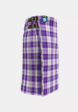 Traditional_Erskine_Purple__Tartan_kilt_right_image_with_pleated_design_and_adjustable_buckles_for_men