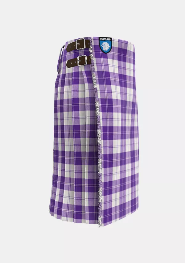 Traditional_Erskine_Purple__Tartan_kilt_right_image_with_pleated_design_and_adjustable_buckles_for_men