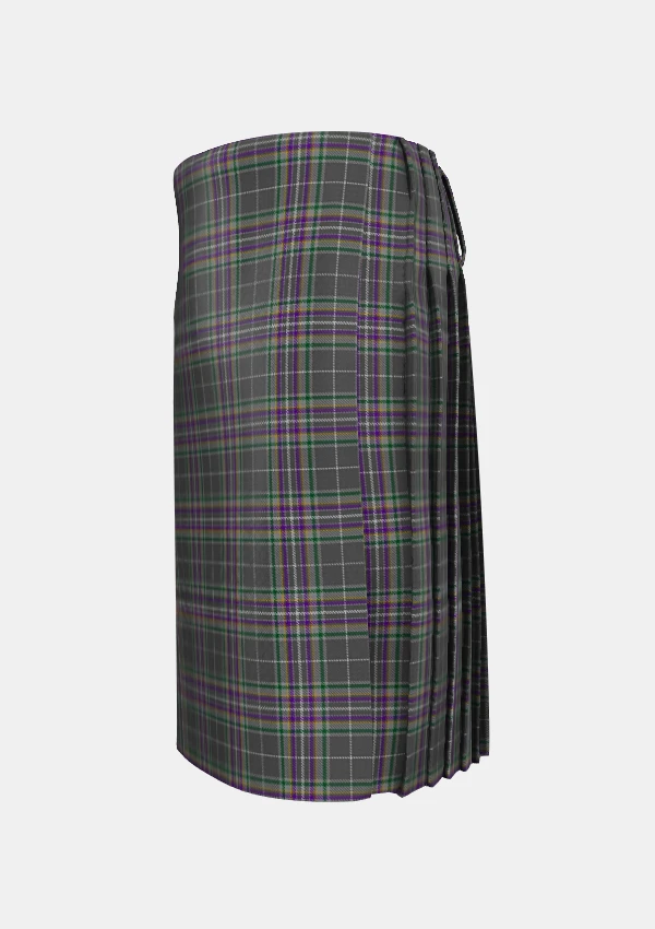 Traditional_Fagan_Tartan_kilt_left_image_with_pleated_design_and_adjustable_buckles_for_men