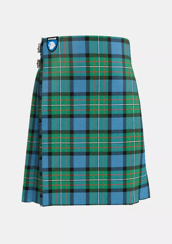 Traditional_Ferguson_Ancient_Tartan_kilt_front_image_with_pleated_design_and_adjustable_buckles_for_men