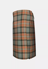 Traditional_Ferguson_Weathered_Tartan_kilt_left_image_with_pleated_design_and_adjustable_buckles_for_men