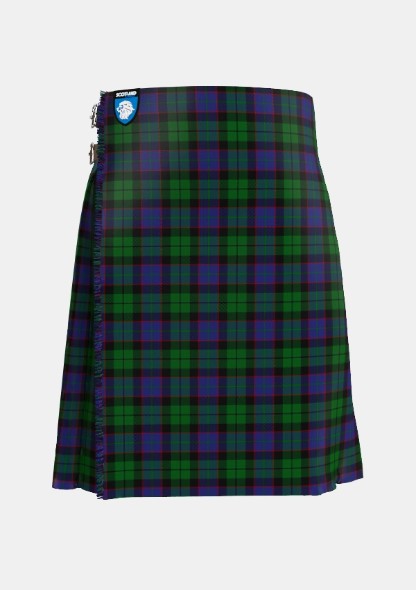 Traditional_Ferguson_of_Balquhidder_Tartan_738_kilt_front_image_with_pleated_design_and_adjustable_buckles_for_men