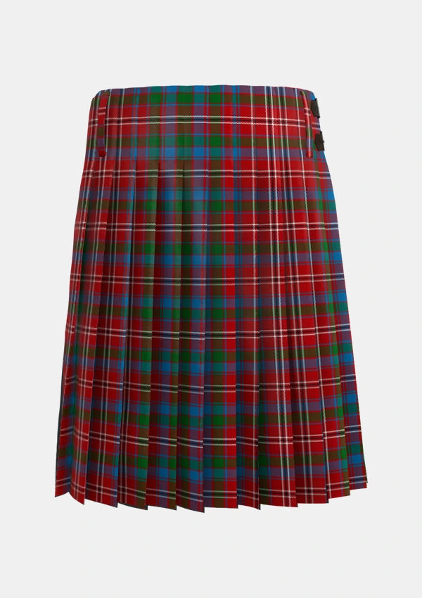 Traditional_Fitzgerald_Red_Tartan_576_kilt_back_image_with_pleated_design_and_adjustable_buckles_for_men