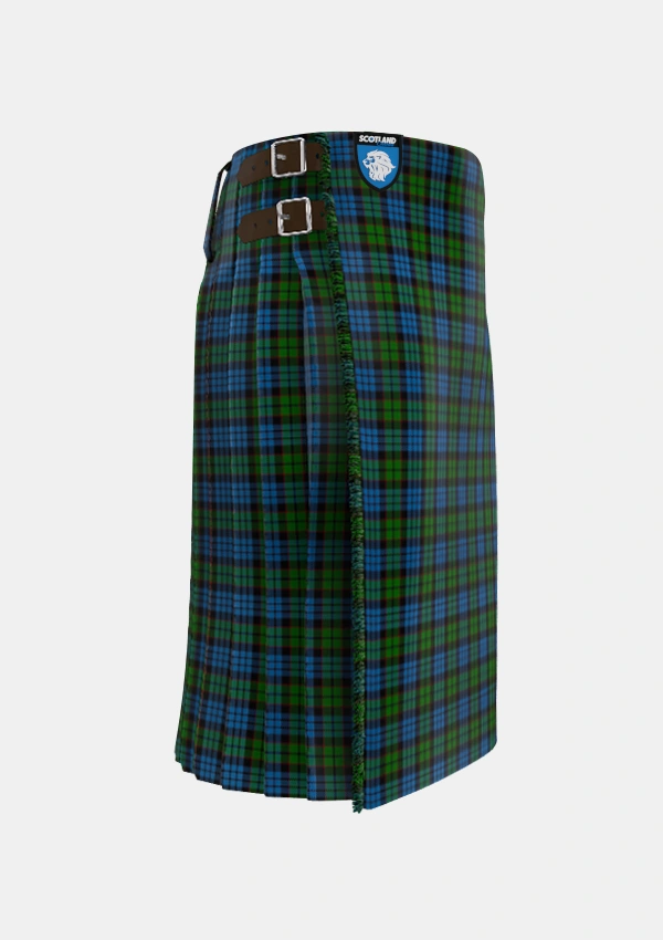 Traditional_Fletcher_2_Tartan_257_kilt_right_image_with_pleated_design_and_adjustable_buckles_for_men