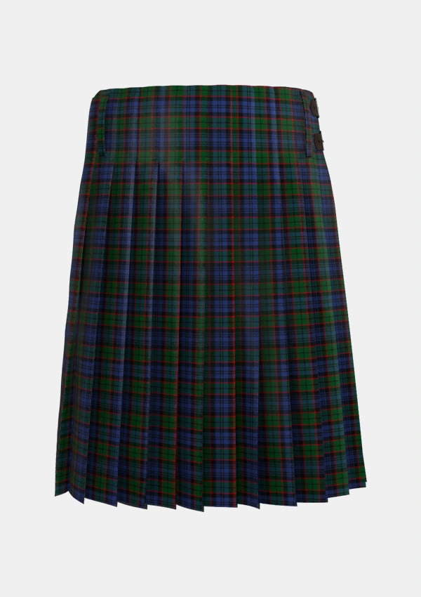 Traditional_Fletcher_3_Tartan_224_kilt_back_image_with_pleated_design_and_adjustable_buckles_for_men