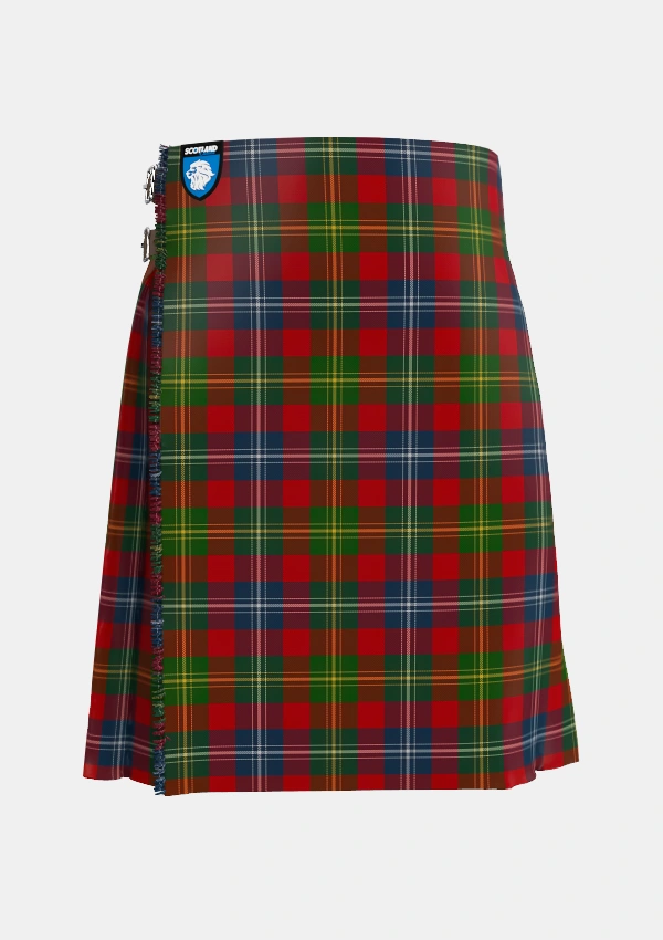 Traditional_Forrester_Foster_Tartan_2384_kilt_front_image_with_pleated_design_and_adjustable_buckles_for_men