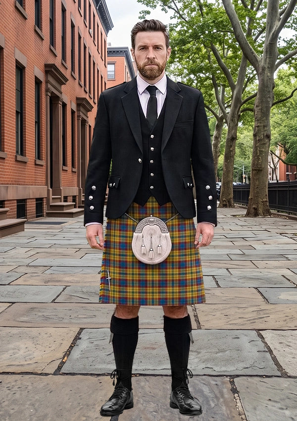Traditional_Franklin_Tartan_6678_Kilt_and_Argyle_Jacket_Kilt_Outfit_front_image