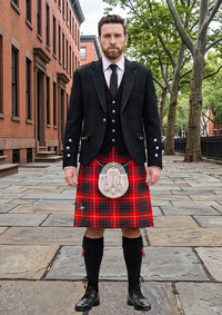 Traditional_Fraser_Red_Modern_Tartan_Kilt_and_Argyle_Jacket_Kilt_Outfit_front_image