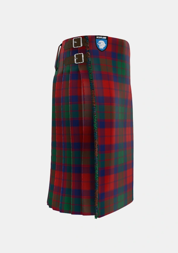 Traditional_Fraser_of_Struy_Tartan_528_kilt_right_image_with_pleated_design_and_adjustable_buckles_for_men