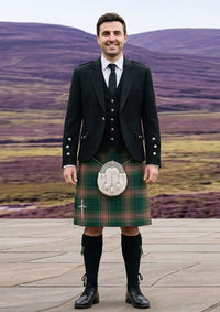 Traditional_Gallagher_Ancient_Tartan_4053_Kilt_and_Argyle_Jacket_Kilt_Outfit_front_image