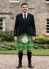 Traditional_Galloway_Hunting_tartan_1467_Kilt_and_Argyle_Jacket_Kilt_Outfit_front_image