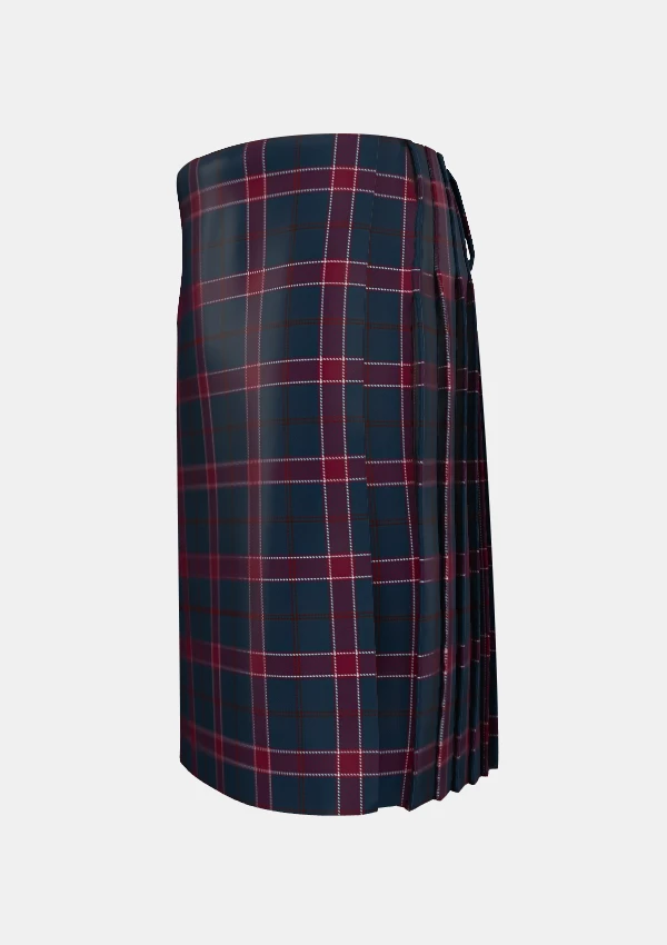 Traditional_Gavin_Tartan_kilt_left_image_with_pleated_design_and_adjustable_buckles_for_men