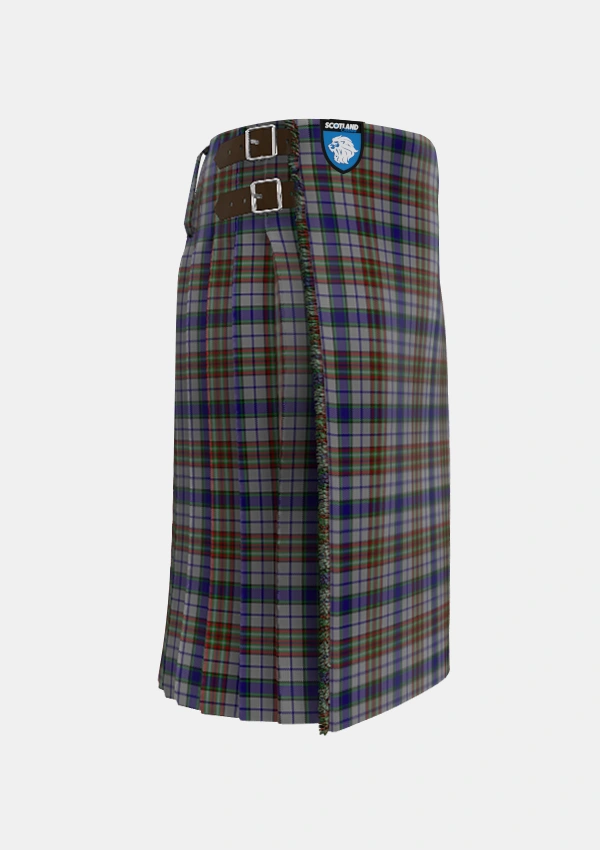 Traditional_Gayre_Hunting_Tartan_165_kilt_right_image_with_pleated_design_and_adjustable_buckles_for_men