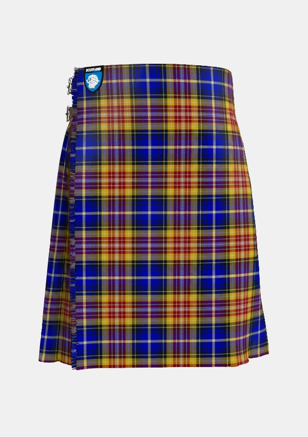 Traditional_German_Tartan_kilt_3190_front_image_with_pleated_design_and_adjustable_buckles_for_men