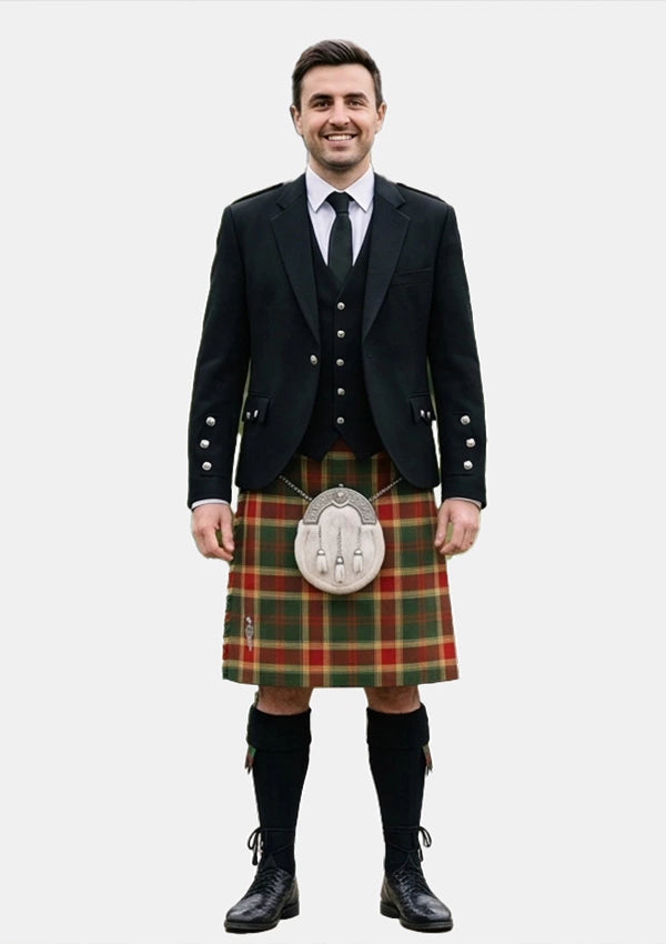 Traditional_Gibson_tartan_2164_Kilt_and_Argyle_Jacket_Kilt_Outfits_front_image