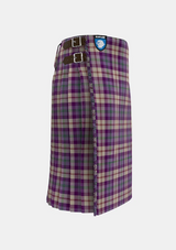 Traditional_Gigha_Lilac_Tartan_kilt_7582_right_image_with_pleated_design_and_adjustable_buckles_for_men