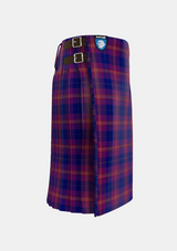 Traditional_Gill__Anil_Tartan_kilt_11496_right_image_with_pleated_design_and_adjustable_buckles_for_men