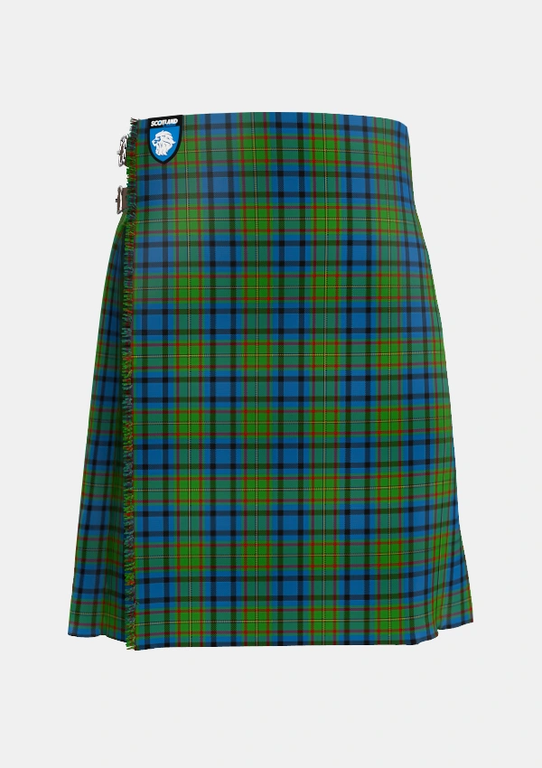 Traditional_Gillies_2_Tartan_309_kilt_front_image_with_pleated_design_and_adjustable_buckles_for_men