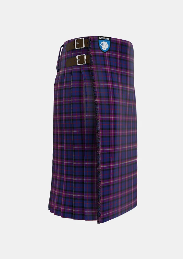 Traditional_Gilmour_tartan_kilt_right_image_with_pleated_design_and_adjustable_buckles_for_men