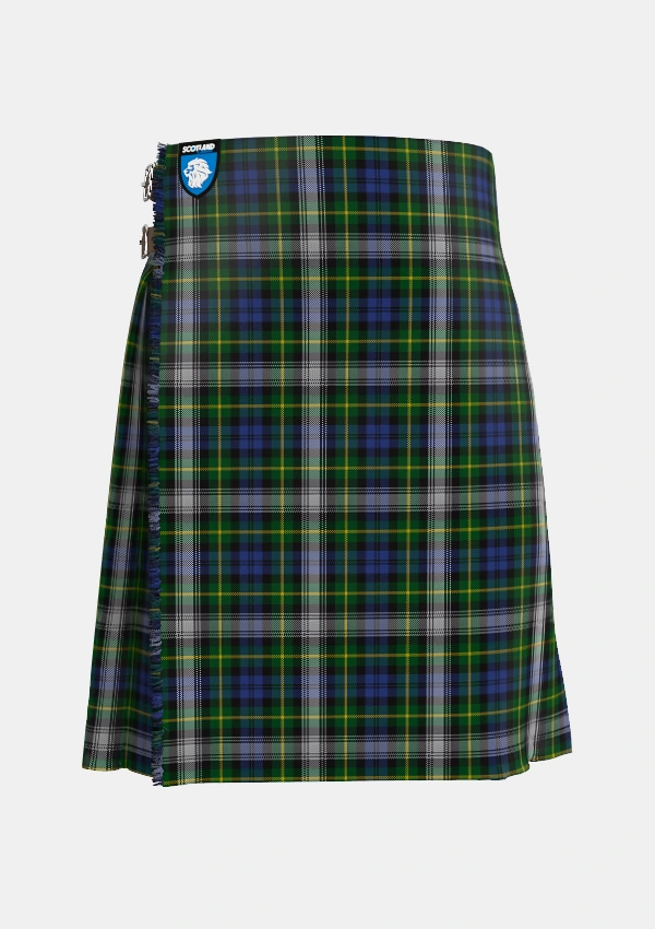Traditional_Gordon_Dress_2_Tartan_305_kilt_front_image_with_pleated_design_and_adjustable_buckles_for_men