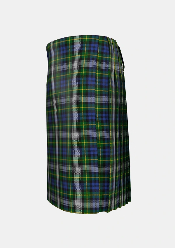 Traditional_Gordon_Dress_2_Tartan_305_kilt_left_image_with_pleated_design_and_adjustable_buckles_for_men