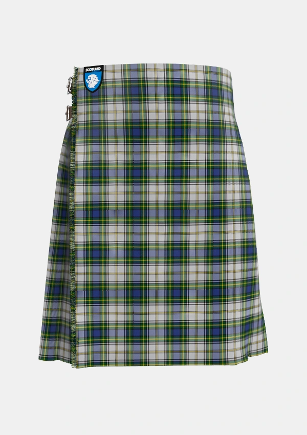 Traditional_Gordon_Dress_4_Tartan_347_kilt_front_image_with_pleated_design_and_adjustable_buckles_for_men