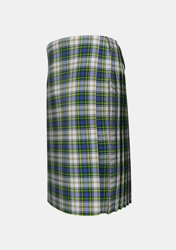 Traditional_Gordon_Dress_4_Tartan_347_kilt_left_image_with_pleated_design_and_adjustable_buckles_for_men