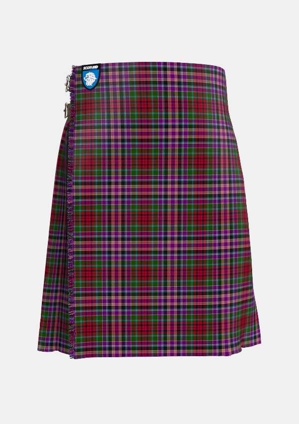 Traditional_Gordon_Red_Tartan_652_kilt_front_image_with_pleated_design_and_adjustable_buckles_for_men