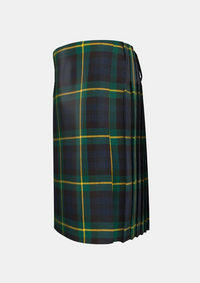 Traditional_Gordon_Tartan_kilt_left_image_with_pleated_design_and_adjustable_buckles_for_men