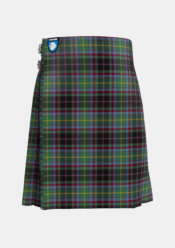 Traditional_Gordonstoun_Tartan_kilt_front_image_with_pleated_design_and_adjustable_buckles_for_men