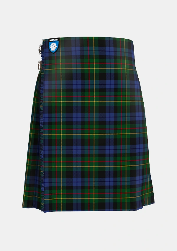 Traditional_Gow_Hunting_2_Tartan_1893_kilt_front_image_with_pleated_design_and_adjustable_buckles_for_men