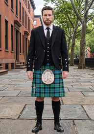 Traditional_Graham_of_Menteith_Ancient_Tartan_Kilt_and_Argyle_Jacket_Kilt_Outfit_front_image