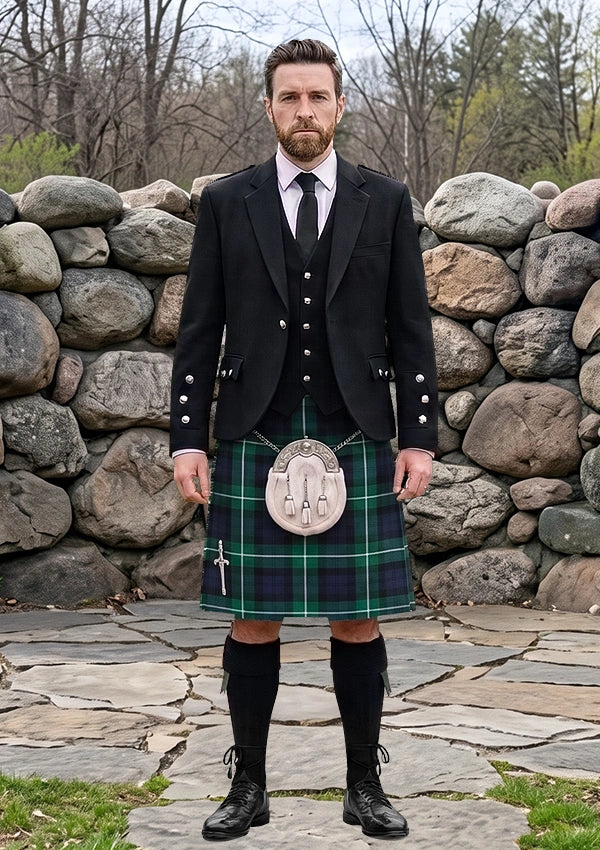 Traditional_Graham_of_Montrose_Modern_Tartan_Kilt_and_Argyle_Jacket_Kilt_Outfit_front_image