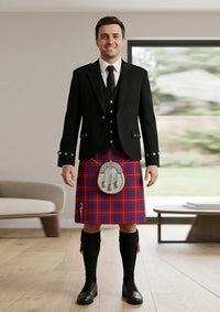 Traditional_Graham_tartan_Kilt_and_Argyle_Jacket_Kilt_Outfit_front_image