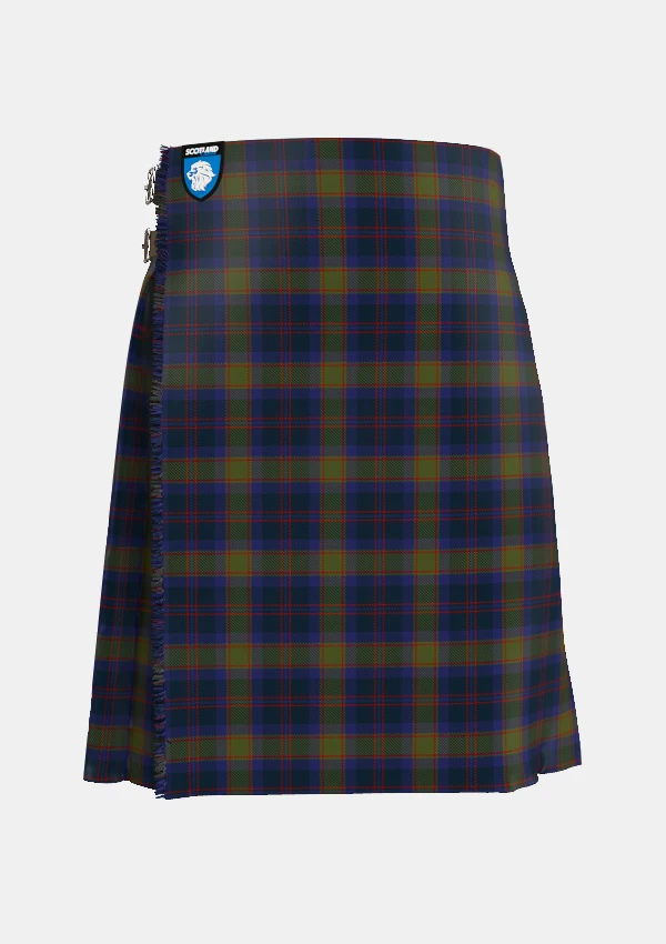 Traditional_Grampian_Tartan_kilt_2151_front_image_with_pleated_design_and_adjustable_buckles_for_men