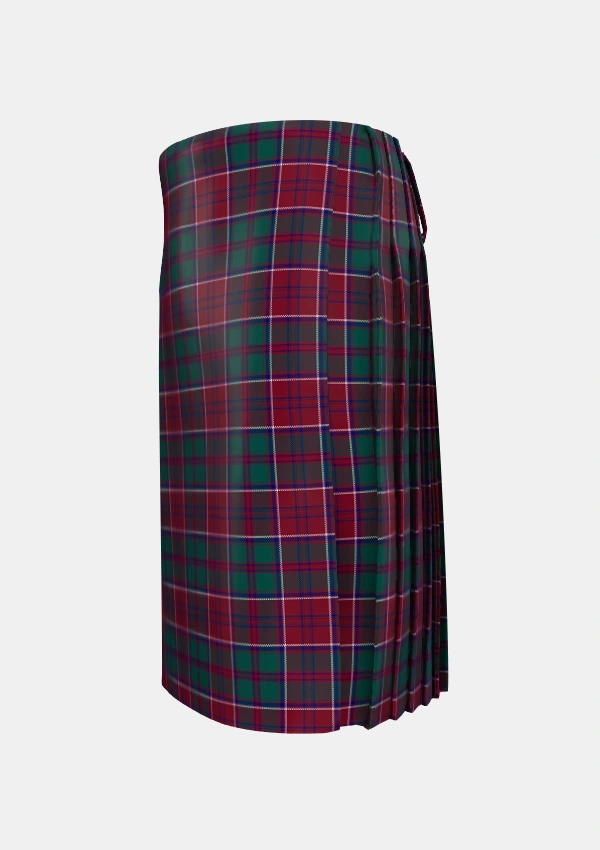 Traditional_Grant_of_Glenmoriston_Tartan_2887_kilt_left_image_with_pleated_design_and_adjustable_buckles_for_men