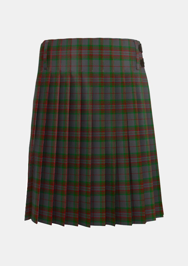 Traditional_Gray_Tartan_kilt_2148_back_image_with_pleated_design_and_adjustable_buckles_for_men