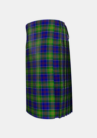 Traditional_Greene_Tartan_kilt_left_image_with_pleated_design_and_adjustable_buckles_for_men