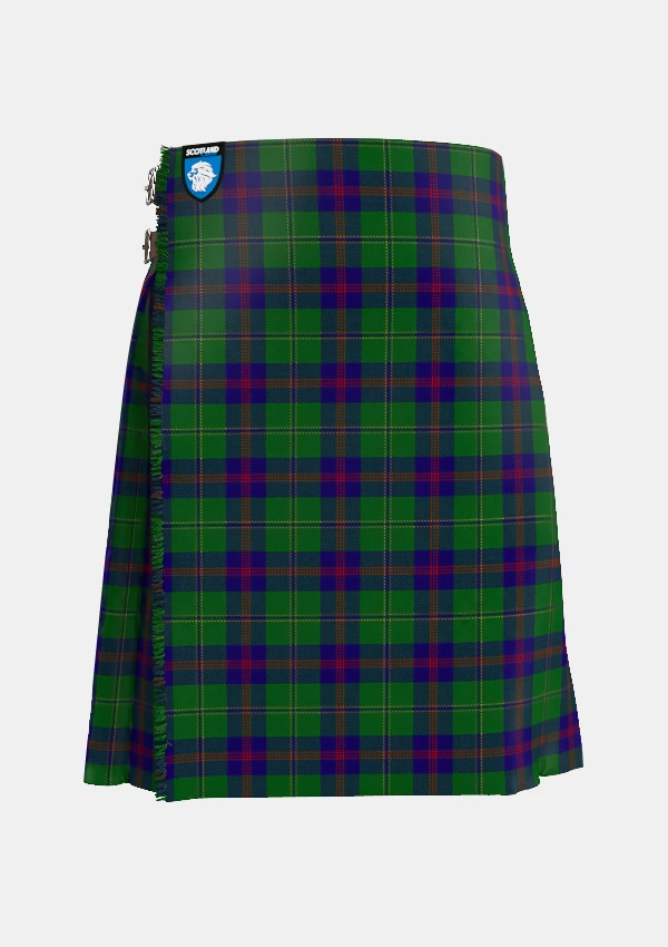 Traditional_Gretna_Green_Tartan_kilt_5119_front_image_with_pleated_design_and_adjustable_buckles_for_men