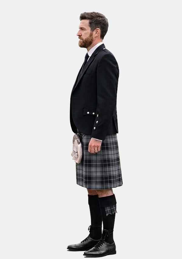 Traditional_Grey_Highlander_Tartan_Kilt_and_Argyle_Jacket_Kilt_Outfits_left_image